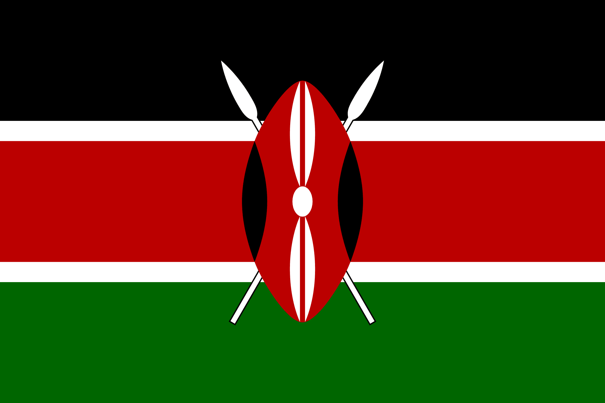 Flagge von Kenia